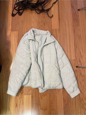 Free People Pippa Pale Blue Puffer Jacket Medium